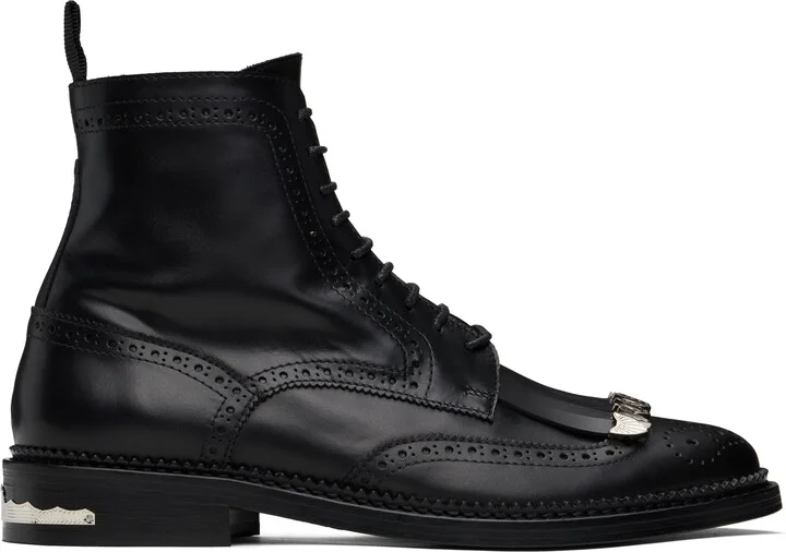Toga Virilis SSENSE Exclusive Black Fringed Boots