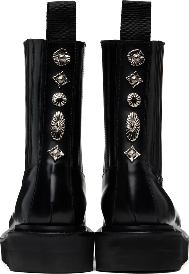 Toga Virilis SSENSE Exclusive Black Leather Chelsea Boots - Image 2