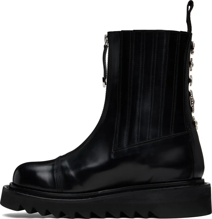 Toga Virilis SSENSE Exclusive Black Leather Chelsea Boots - Image 3
