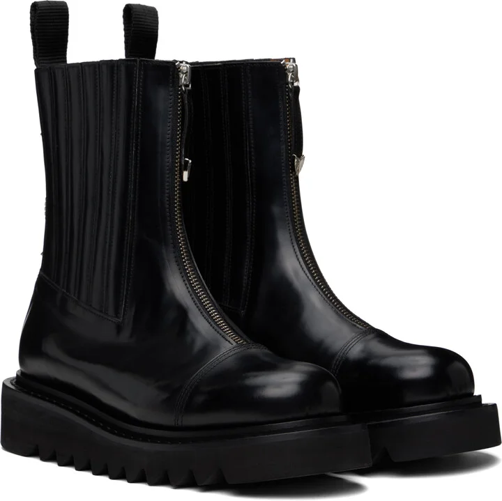 Toga Virilis SSENSE Exclusive Black Leather Chelsea Boots - Image 4