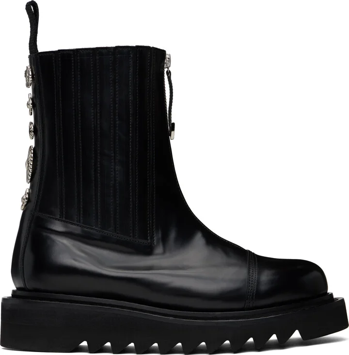Toga Virilis SSENSE Exclusive Black Leather Chelsea Boots