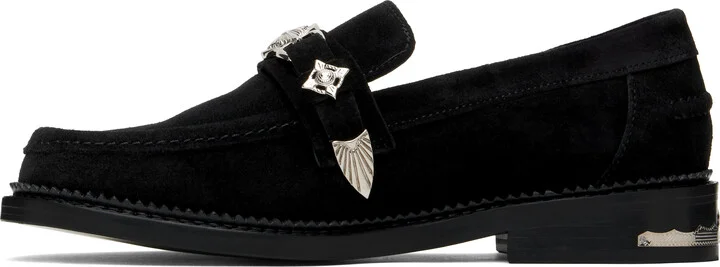Toga Virilis SSENSE Exclusive Black Suede Loafers - Image 3