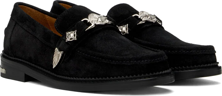 Toga Virilis SSENSE Exclusive Black Suede Loafers - Image 4