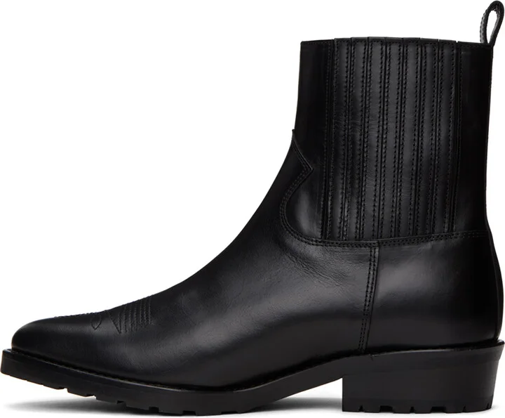 Toga Virilis SSENSE Exclusive Black Western Chelsea Boots - Image 3