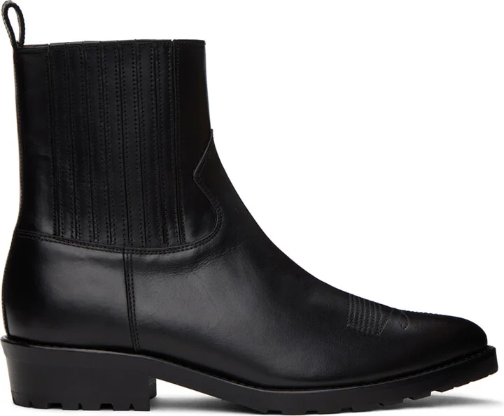 Toga Virilis SSENSE Exclusive Black Western Chelsea Boots