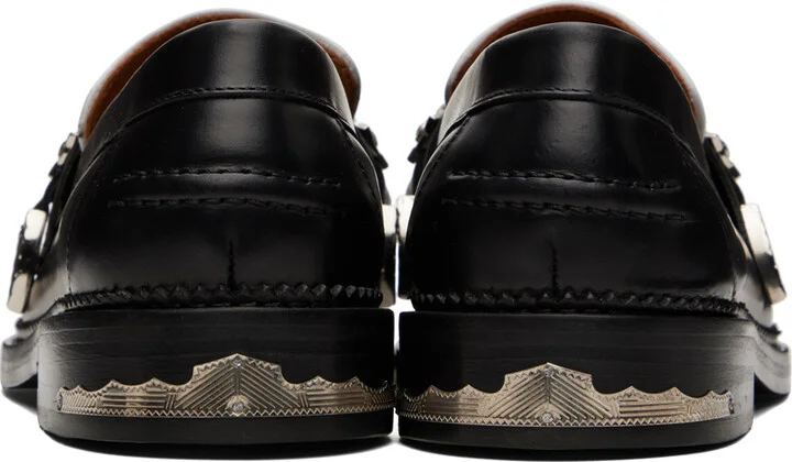 Toga Virilis SSENSE Exclusive Black & White Hard Loafers - Image 2