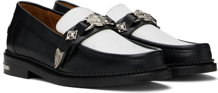 Toga Virilis SSENSE Exclusive Black & White Loafers - Image 4