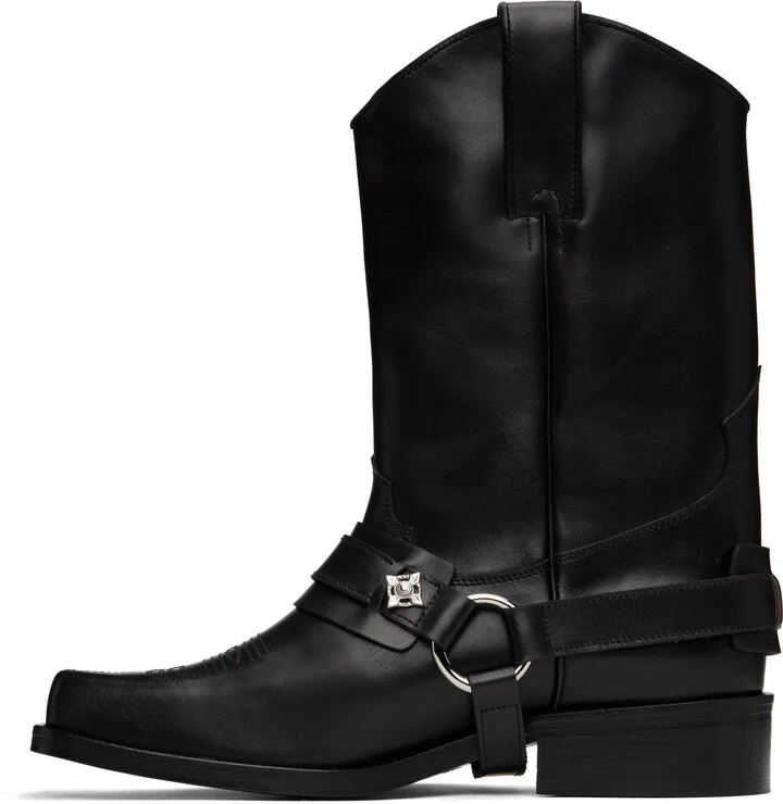 Toga Virilis SSENSE Exclusive Brown Harness Boots - Image 3