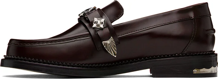 Toga Virilis SSENSE Exclusive Burgundy Loafers - Image 3
