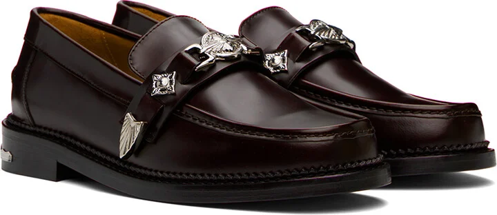 Toga Virilis SSENSE Exclusive Burgundy Loafers - Image 4