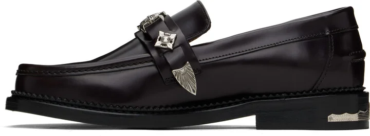 Toga Virilis SSENSE Exclusive Burgundy Loafers - Image 3