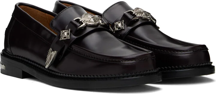 Toga Virilis SSENSE Exclusive Burgundy Loafers - Image 4