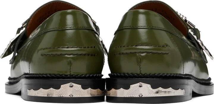 Toga Virilis SSENSE Exclusive Green Polido Loafers - Image 2