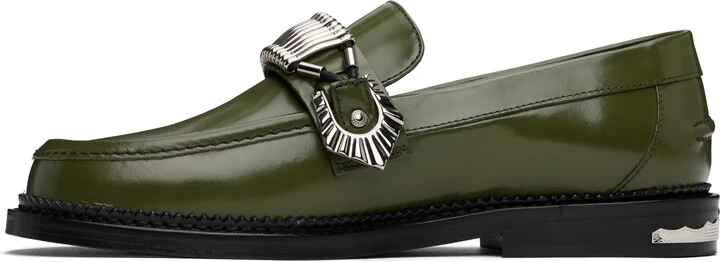 Toga Virilis SSENSE Exclusive Green Polido Loafers - Image 3