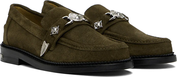 Toga Virilis SSENSE Exclusive Khaki Loafers - Image 4