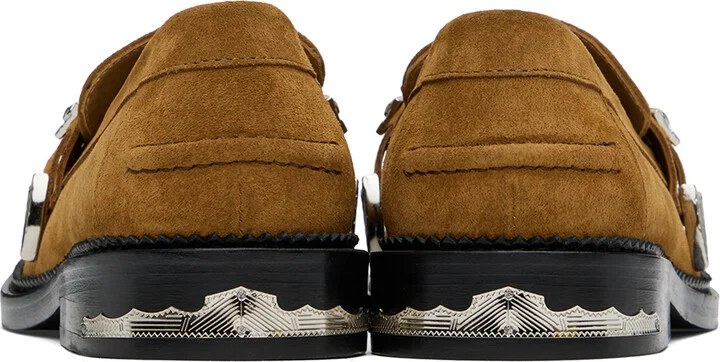 Toga Virilis SSENSE Exclusive Tan Suede Loafers - Image 2