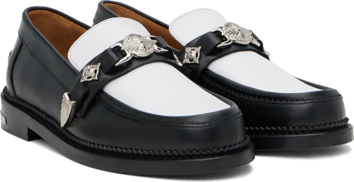 Toga Virilis SSENSE Exclusive White & Black Loafers - Image 4