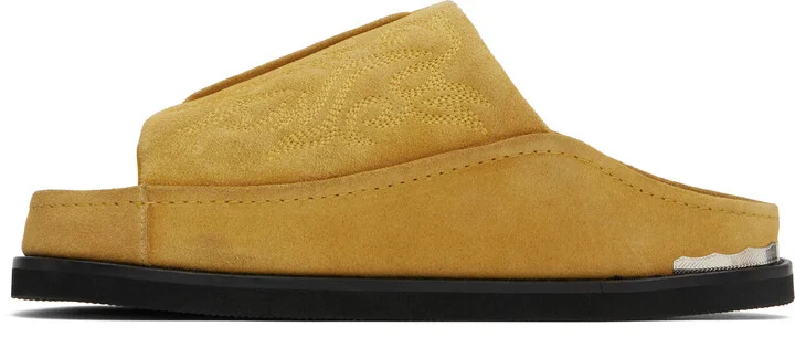 Toga Virilis Tan Embroidered Sandals - Image 3