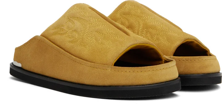 Toga Virilis Tan Embroidered Sandals - Image 4