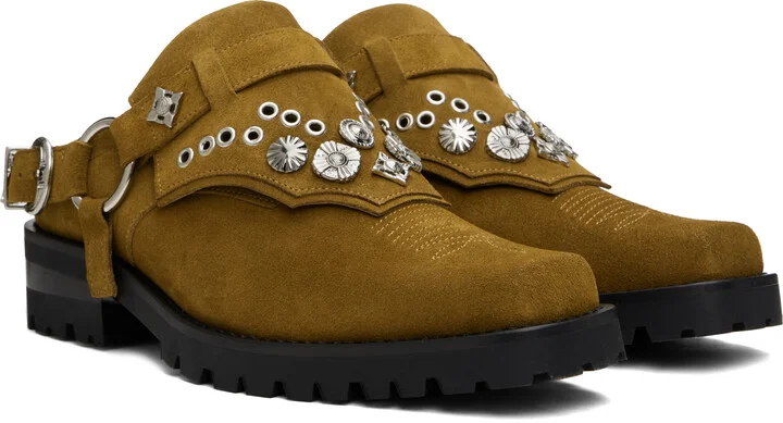 Toga Virilis Tan Suede Slip-on Loafers - Image 4