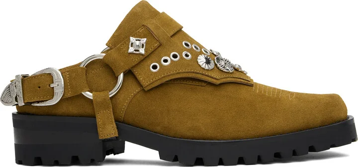Toga Virilis Tan Suede Slip-on Loafers