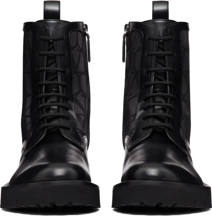 Toile Iconographe leather combat boots - Image 4