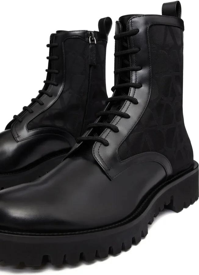 Toile Iconographe leather combat boots - Image 5