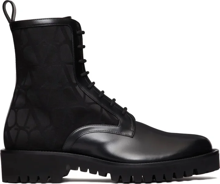 Toile Iconographe leather combat boots