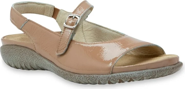 Camel Crinkle Patent Leather