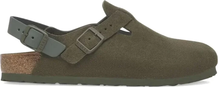 Tokio buckled backless clogs