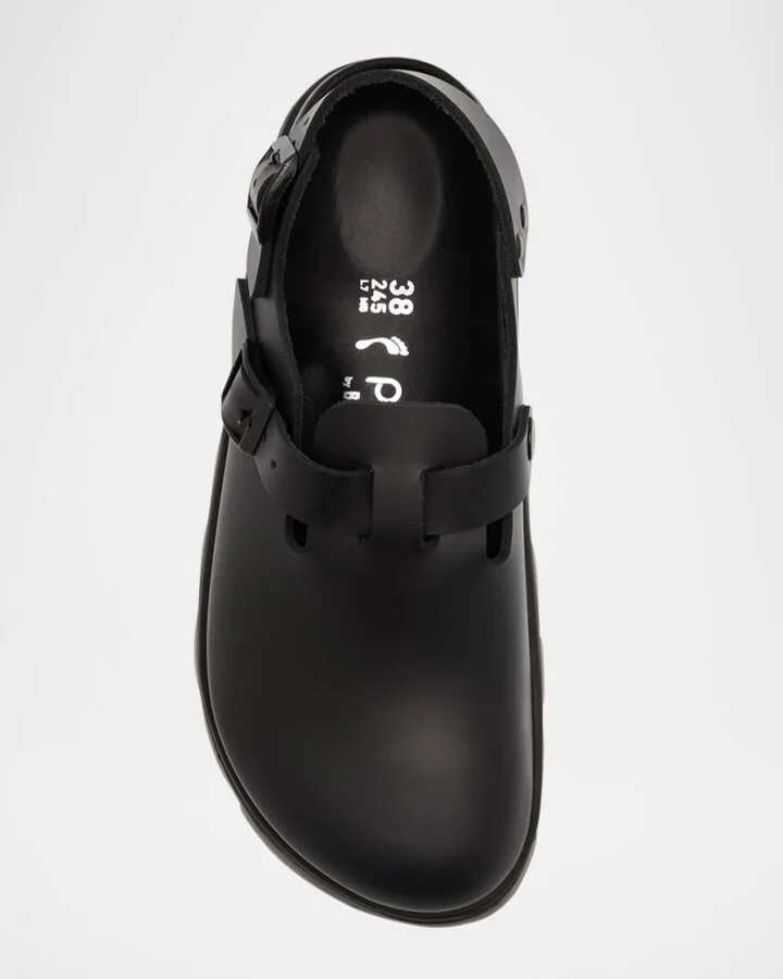 Tokio Exquisite Flatform Leather Clogs - Image 2