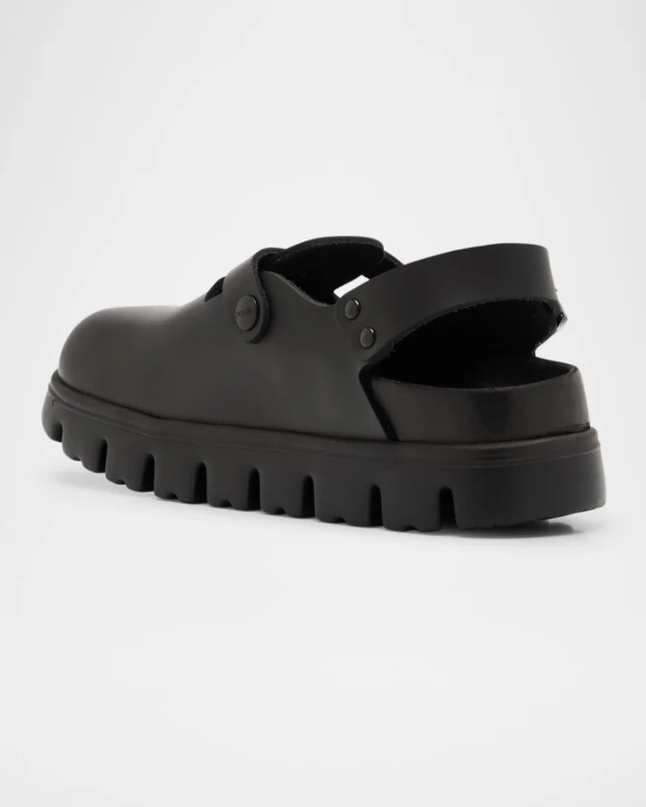 Tokio Exquisite Flatform Leather Clogs - Image 3