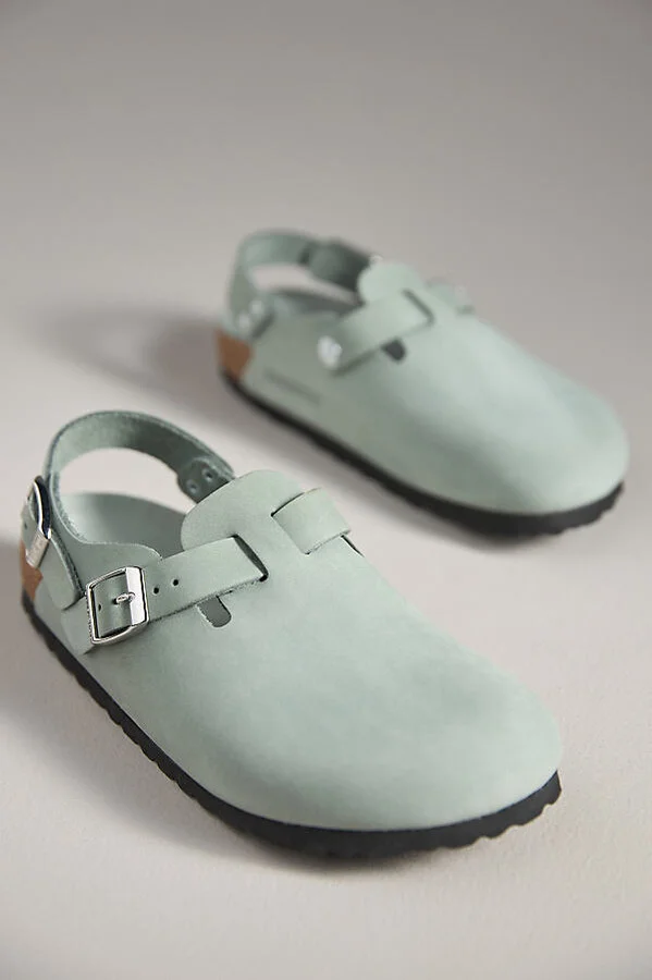 Tokio Nubuck Leather Clogs - Image 2