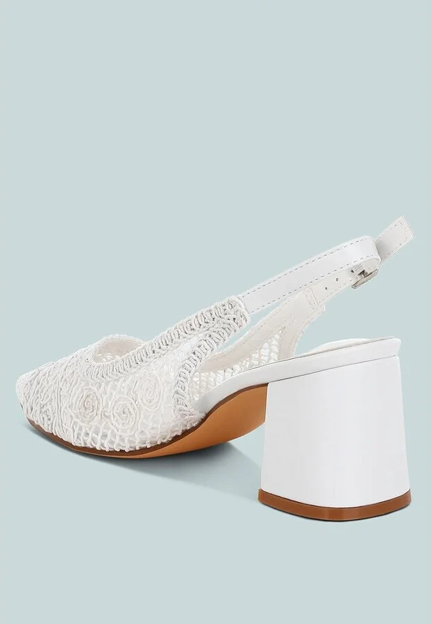 Tolina Woven Design Slingback Sandals - Image 5