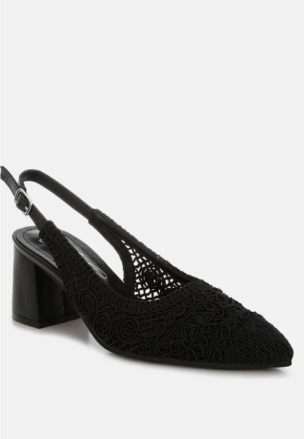Tolina Woven Design Slingback Sandals - Image 8