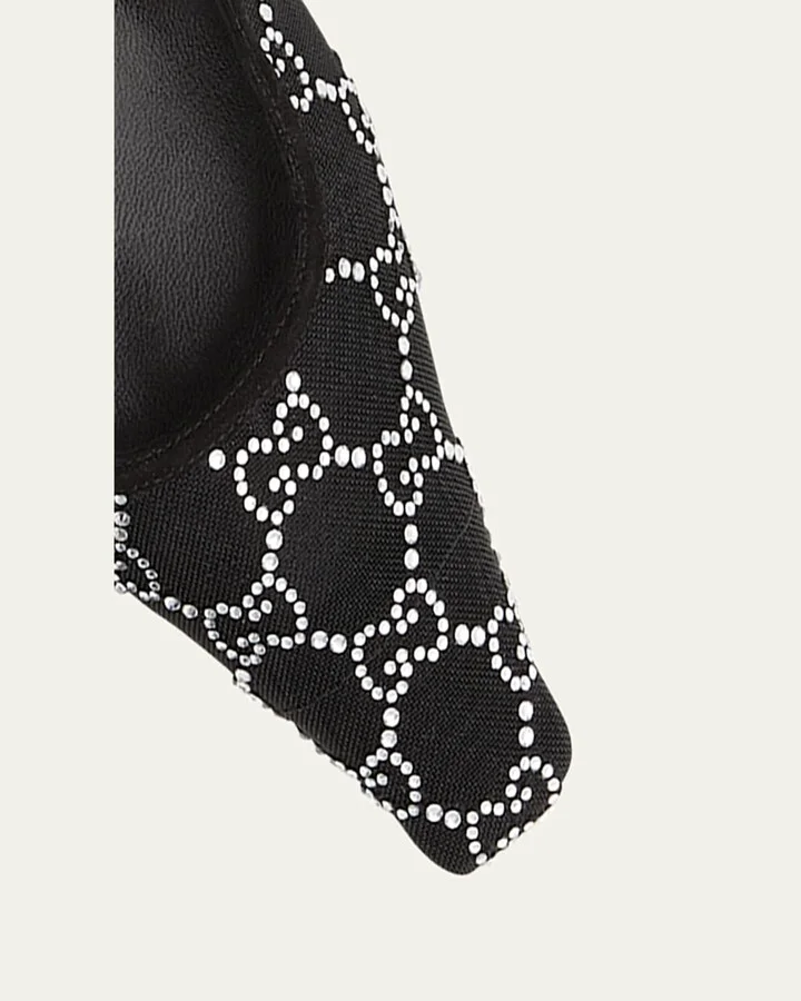 Tom Crystal GG Mesh Slingback Pumps - Image 3