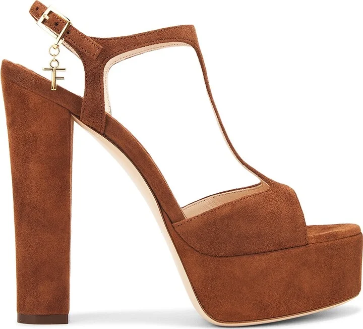 TOM FORD Angelina 130 Platform Sandal in Brown