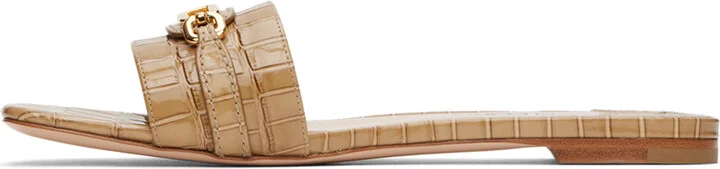 TOM FORD Beige Leather Slides - Image 3
