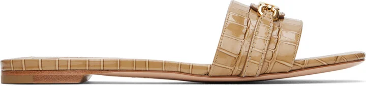 TOM FORD Beige Leather Slides