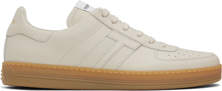 TOM FORD Beige Smoothe Leather Radcliffe Sneakers