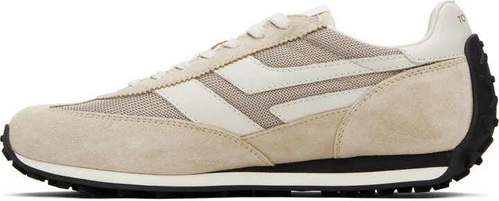 TOM FORD Beige Suede Mick Sneakers - Image 3