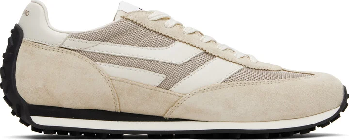 TOM FORD Beige Suede Mick Sneakers