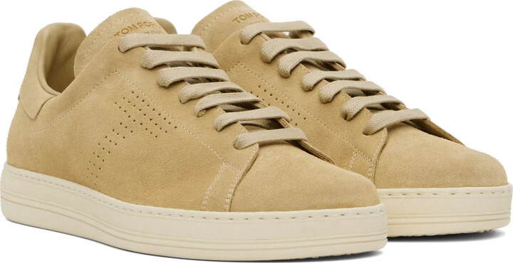 TOM FORD Beige Suede Warwick Sneakers - Image 4