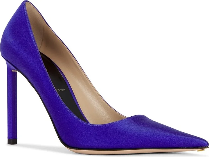 TOM FORD Betty 105mm Satin Pump in Purple - Image 2