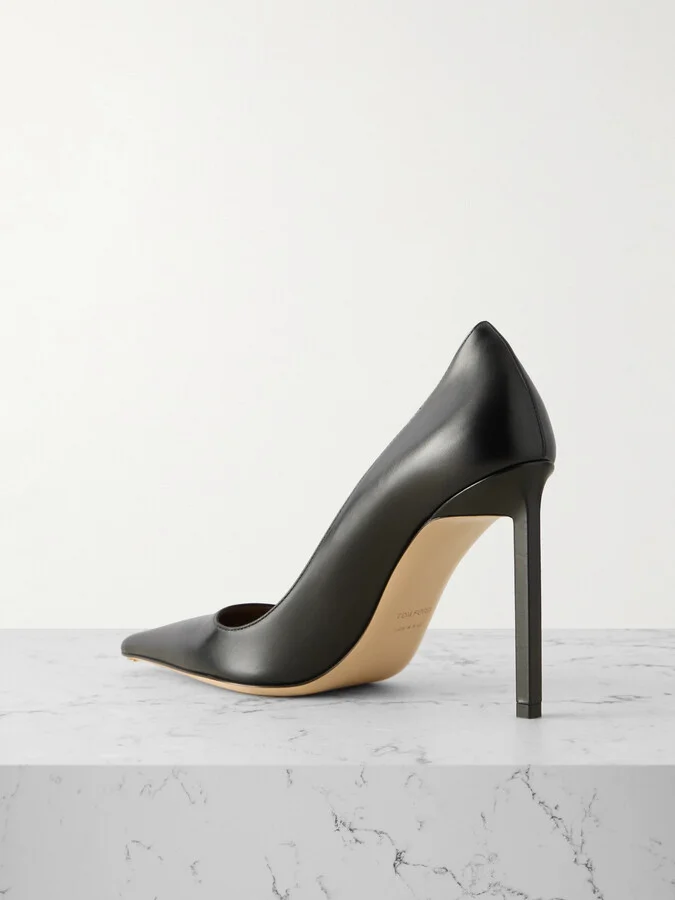 TOM FORD - Betty Leather Pumps - Black - Image 3