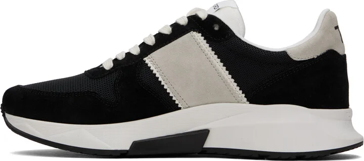 TOM FORD Black & Gray Jagga Sneakers - Image 3