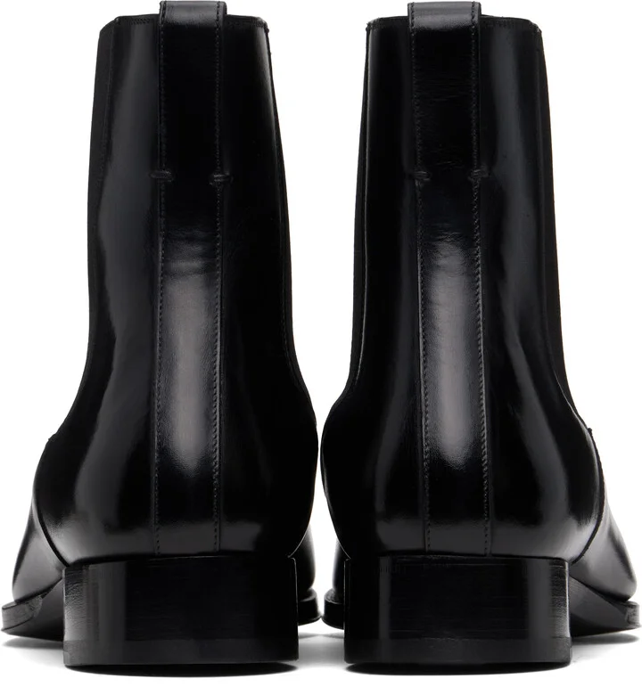 TOM FORD Black Leather Elkan Chelsea Boots - Image 2