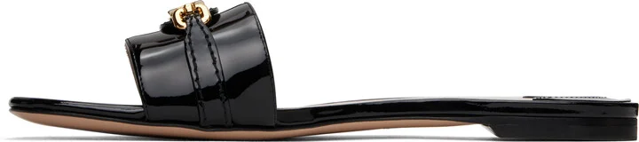 TOM FORD Black Leather Flat Sandals - Image 3