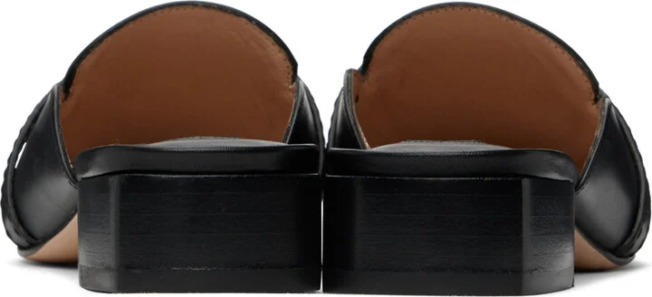 TOM FORD Black Leather Slippers - Image 2