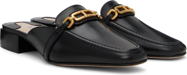 TOM FORD Black Leather Slippers - Image 4